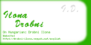 ilona drobni business card